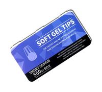 1 lot de faux ongles en gel doux semi-mat extra longs pré-formés en acrylique pour salons de coiffure