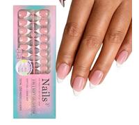 1 lot de faux ongles simples à appliquer avec revêtement de couleur, ajustement confortable ABS pour débutants et experts