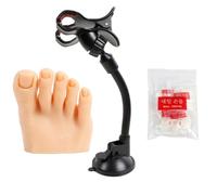 1 lot de faux pieds flexibles mobiles en silicone souple pour manucure et pose d'ongles