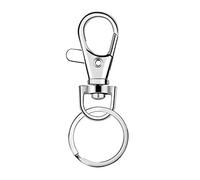 1 lot de fermoirs mousquetons en alliage avec anneaux ouverts, fabrication de bijoux, porte-clés, accessoires de mousqueton