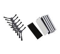 1 lot de filtres éponge HEPA et 6 brosses latérales gauche