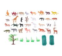1 Lot De Jouets Animaux En Plastique Clôture Et