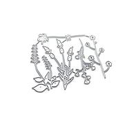 1 lot de matrices de découpe en métal en forme de fleur et d'herbe pour gaufrage de plantes sauvages, scrapbooking, cartes de vœux, album de vœux, matrices de découpe en métal pour la fabrication de