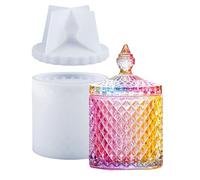 1 lot de moules en résine de silicone avec couvercles pour stylos, bouteilles, pots en silicone époxy pour bijoux, ornements, bijoux, conteneurs de gobelets, etc