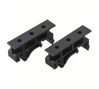 1 lot de PCB DIN pour rail C45, 1 jeu de circuits imprimés en plastique, facile à installer et à enlever. Le pas du trou est de 2,5 cm. Matériau : plastique de couleur grise (noir)