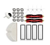 1 lot de pièces de rechange pour robot comprenant un rouleau amovible et un filtre à brosse à lamelles - Brosse à bord pentagonal - Accessoires pour robot