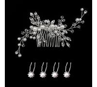 1 lot de pinces à cheveux latérales en forme de U avec 4 épingles à cheveux en forme de U pour femmes et filles, demoiselles d'honneur, accessoires de cheveux de mariage