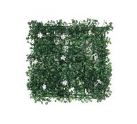 1 lot de plantes artificielles en plastique pour pelouse - 25 x 25 cm - Plantes artificielles - Feuilles de feuillage, haie - Tapis de verdure - Clôture