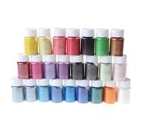 1 lot de poudre minérale de mica naturelle nacrée de qualité cosmétique faite à la main pour résine époxy, pigment nacré pour savon, poudre minérale de mica naturelle