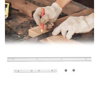 1 lot de rails à onglets en alliage d'aluminium et barre d'onglet pour scie à table, outils de travail du bois, établi avec fente en T pour une coupe précise du bois (rail en T de 600 mm + barre