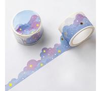 1 lot de rubans adhésifs pré-découpés motif nuage éphémère ciel pour scrapbooking, journal, journal intime, loisirs créatifs, parfait pour les agendas et les projets créatifs