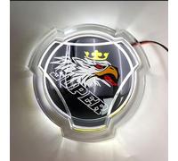 1 lot de stickers Griffin Super Logo pour voiture Scania avant et camion avec bandes lumineuses LED 24 V blanches applicables aux accessoires lumineux de camion (noir)