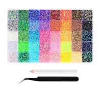 1 lot de strass en résine colorés, couleurs vives, pierres à dos plat, taille compacte, pour manucure, maquillage, bouteilles, vêtements