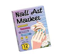 1 lot de stylos de peinture à ongles avec pointe fine pour motif complexe, résistant à l'eau, séchage rapide, teintes vives, poignée confortable