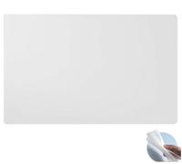 1 lot de tapis de travail en silicone translucide de 60 x 40 cm, antidérapant, imperméable, résistant à la chaleur, grand tapis de protection de plan de travail de cuisine, tapis de peinture en