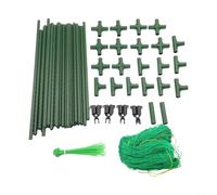 1 lot de treillis de concombre en A pour parterre surélevé, support de jardin en acier revêtu de plastique pour plantes grimpantes, tomates, haricots, culture de légumes en plein air