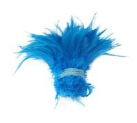 1 lot d'environ 800 à 1 000 plumes de faisan blanches et noires pour l'artisanat, le coq, les bijoux DIY, les boucles d'oreilles, le décor de Dreamcather - Bleu lac