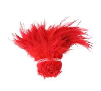 1 lot d'environ 800 à 1 000 plumes de faisan blanches et noires pour l'artisanat, le coq, les bijoux DIY, les boucles d'oreilles, le décor de Dreamcather - Rouge
