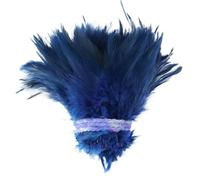 1 lot d'environ 800 à 1 000 plumes de faisan blanches et noires pour l'artisanat, le coq, les bijoux DIY, les boucles d'oreilles, le décor de Dreamcather - Bleu marine