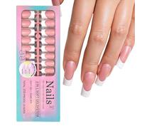 1 lot d'ongles artificiels élégants avec finition brillante longue tenue en ABS léger et confortables pour les utilisateurs de mode