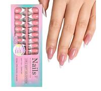 1 lot d'ongles artificiels faciles à appliquer, pas besoin d'outils, installation rapide, couleur haute brillance pour ongles professionnels occupés