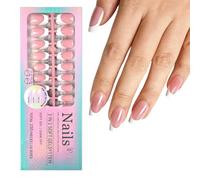 1 lot d'ongles artificiels faciles à appliquer, pas besoin d'outils, installation rapide, couleur unie, haute brillance, pour ongles professionnels occupés, faciles à appliquer