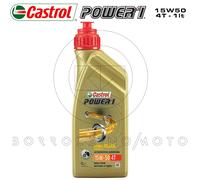 1 Lt Huile Moteur Castrol Power 1 4T 15W50 Trizone Technology Semi Synthétique