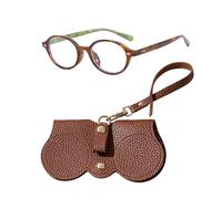 1 Lunettes À Monture Ovale Et 1 Sac À Lunettes, Lunettes Rétro À Imprimé Léopard, Lunettes De Mode Classiques, Accessoires Vestimentaires, Lunettes De Jeu Sur Ordinateur