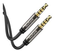 1 m 3.5 mm Male to Male Aux Audio Cable 3.5 mm Stereo Jack Cable 4 Pole for Headphones,Car,Smartphones,MP3 Players,etc