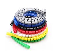 1 M 8/10/15/20/25 mm Organisateur de Ligne Protection de Tuyau Enrouleur spiralé Protecteur de câble et de Fil Couvercle de Tube(Silver Gray,10mm)