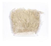 1 m de plumes de dinde, franges, 10-15 cm, plumes de Turquie avec ruban de satin pour vêtements, costumes, couture, décoration d'Halloween, accessoires de bricolage, kaki