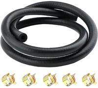 1 m Fuel Hose with 5 Pieces Hose Clamp Petrol Hose Tool Kit for Engine Car Tractor Small Engines