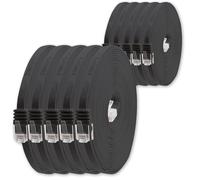 1 M - Noir - Lot De 10 Câble Réseau Plat Cat.6 Câble Plat Cat6 Câble Patch Ultra Plat Cat.6 1000 Mbit/S Gigabit Lan (Rj45) Flat Slim Micro[CAB4193822]