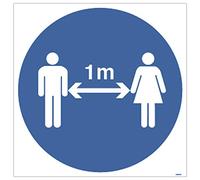 1 m symbole de distance graphique au sol 300 x 300 mm