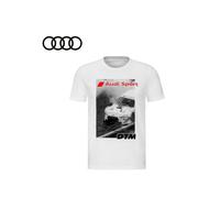 (1-M) T-shirt homme Audi Sports DTM, manches courtes, 100% coton, été.