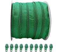 1 m, un total de 12 couleurs au choix, 5# fermetures éclair continues en nylon, sacs de bricolage, tente de campagne, avec 3 curseurs automatiques, glissières en métal pour couture (3129, 1 m)