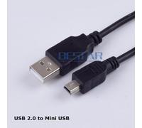 1 M WHITE Câble d'alimentation USB 100 vers Mini USB 2A, blanc et noir, 2.0 cm, 1M, 3 pieds, chargeur DC, 2 broches, vente en gros