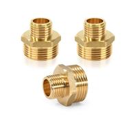 1" Mâle à 1/2" Mâle Filetage Connecteur de Mamelon Hexagonal en Laiton Double Mâle pour la Conversion de Raccordement de Tuyau (3 Pièces)