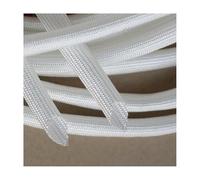 1 Manchon en Fibre de Verre Haute température 2 m (diamètre 1-50 mm), résistant à la Chaleur jusqu'à 600 °C, tressé Blanc for Une Protection Contre la Chaleur extrême(2.5mm)