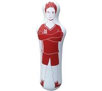 1 mannequin gonflable d'entraînement de football, 160 cm, support de gardien de but de football, pour dribbles, exercices muraux (rouge)
