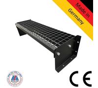 1 marche Escalier modèle 1 indépendant complet noir Escalier acier Largeur 90 cm Hauteur 20 cm Sans rampe