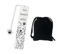 1 Marque-Page De Lecture, 1 Sac De Rangement, Marque-Page À Motif Golden Retriever, Marque-Page Pour Chien Mignon, Marque-Page Cadeau Pour Les Amoureux Des Chiens.