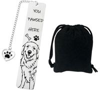 1 Marque-Page De Lecture, 1 Sac De Rangement, Marque-Page À Motif Golden Retriever, Marque-Page Pour Chien Mignon, Marque-Page Cadeau Pour Les Amoureux Des Chiens.