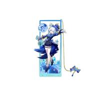 1 marque-page en métal avec personnages Genshin Impact avec chaîne pour les fans de jeu (style 4)