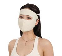 1 masque de protection solaire en soie glacée pour l'été, masque de protection solaire pour le front, fin, ultraviolet, couverture respirante pour le visage, la plage, la plage, le soleil, le soleil