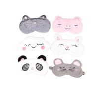 1 masque de sommeil en peluche avec motif œil de chat gris - Convient pour voyage, maison, cadeau (rat)