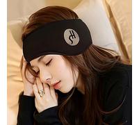 1 masque de sommeil réduisant le bruit, fibre douce réglable, confort toute l'année pour les voyages, la maison et le repos, design noir pur, 1 pièce