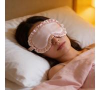 1 masque pour les yeux en satin de soie respirant zéro pression pour femmes adultes usage professionnel voyage sommeil