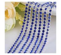 1 mètre 2-4 mm cristal strass chaîne fermée garniture coudre sur colle tasse for bricolage artisanat vêtements accessoires(RoyalBlue,1METER_SS6-2MM)