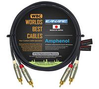 1 metre câble RCA Paire - fabriqué avec Canare L-4e6s, Star Quad Audio Interconnect Câble et Amphenol Acpr moulé sous pression, connecteurs RCA Plaqué or - Directionnelle